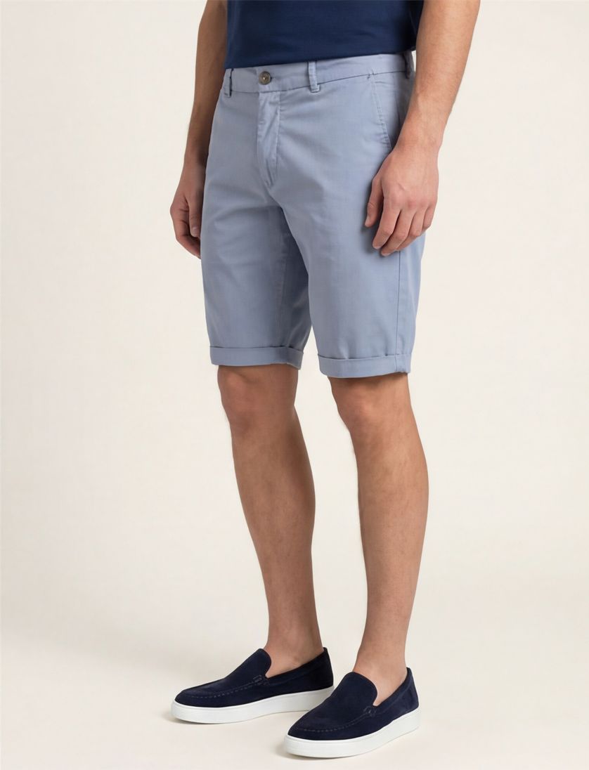 Replay korte broek lichtblauw bermuda katoen