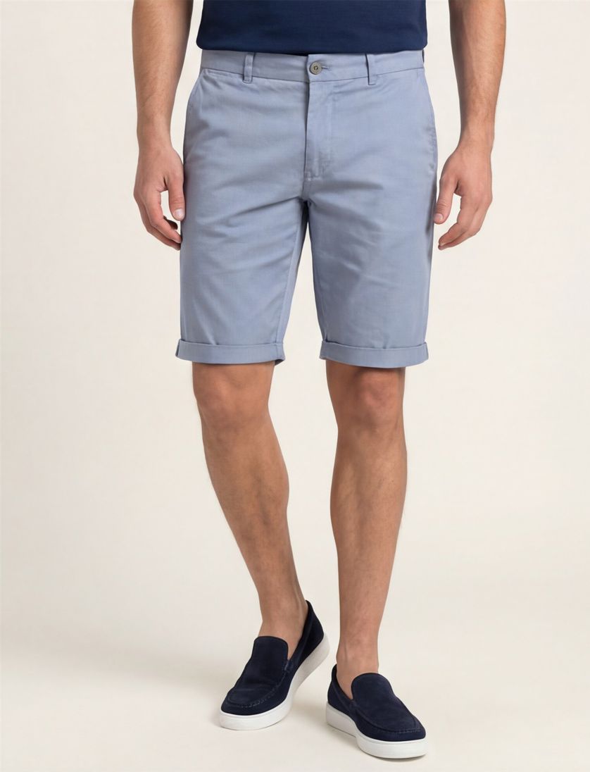 Replay korte broek lichtblauw bermuda katoen