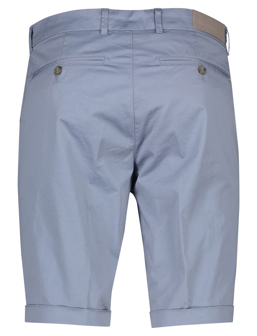 Replay korte broek lichtblauw bermuda katoen