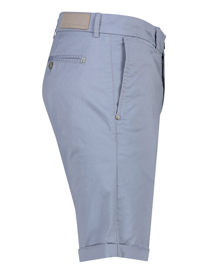 Replay korte broek lichtblauw bermuda katoen