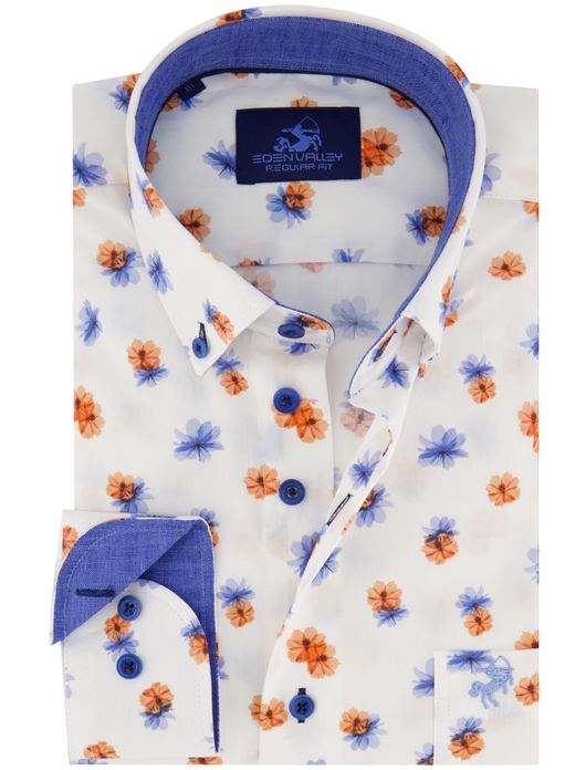 Eden Valley overhemd wit met print