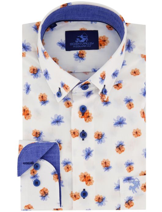 Eden Valley overhemd wit met print