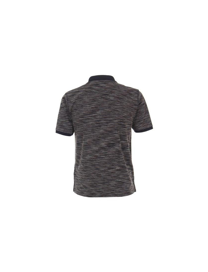 Polo Casa Moda bruin geprint normale fit