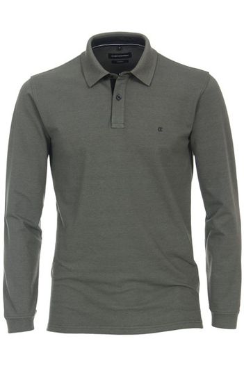 Casa Moda Casa Moda polo donkergroen effen katoen normale fit