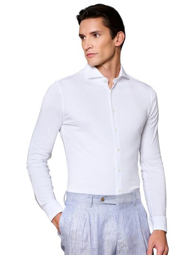 Desoto Desoto business overhemd effen wit katoen slim fit