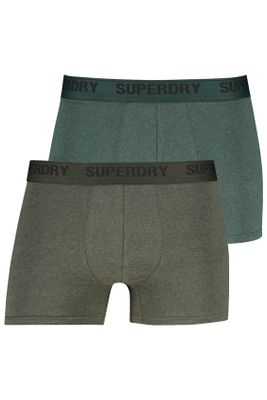 Superdry Superdry boxershort  effen katoen groen 