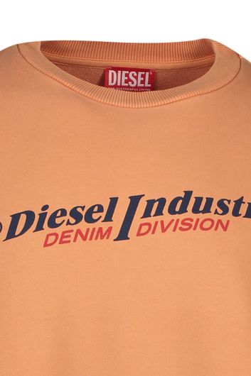 Diesel sweater oranje logo
