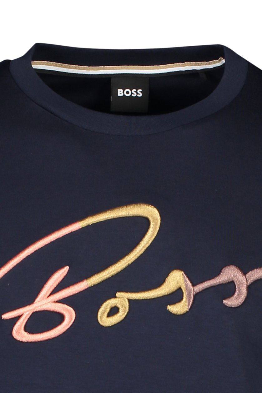 Hugo Boss t-shirt donkerblauw logo