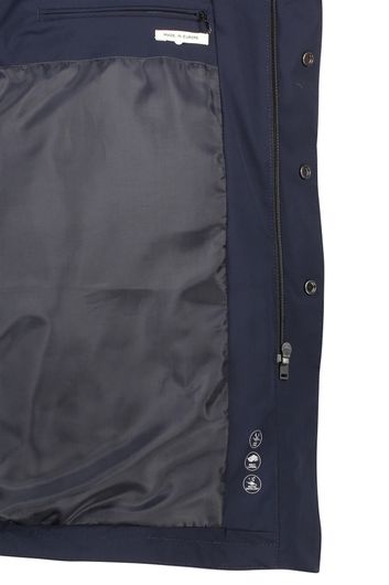 Donkerblauwe jas Portofino Daniel met afneembare capuchon