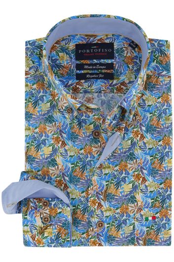 Portofino overhemd blad motief Regular Fit