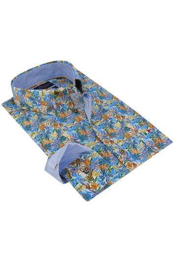 Portofino overhemd blad motief Regular Fit