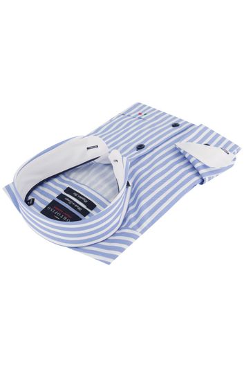 Overhemd Portofino Regular Fit blauw wit streepje