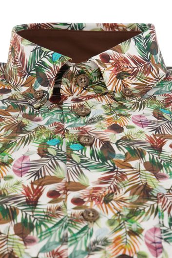 Portofino overhemd bloemmotief Regular Fit