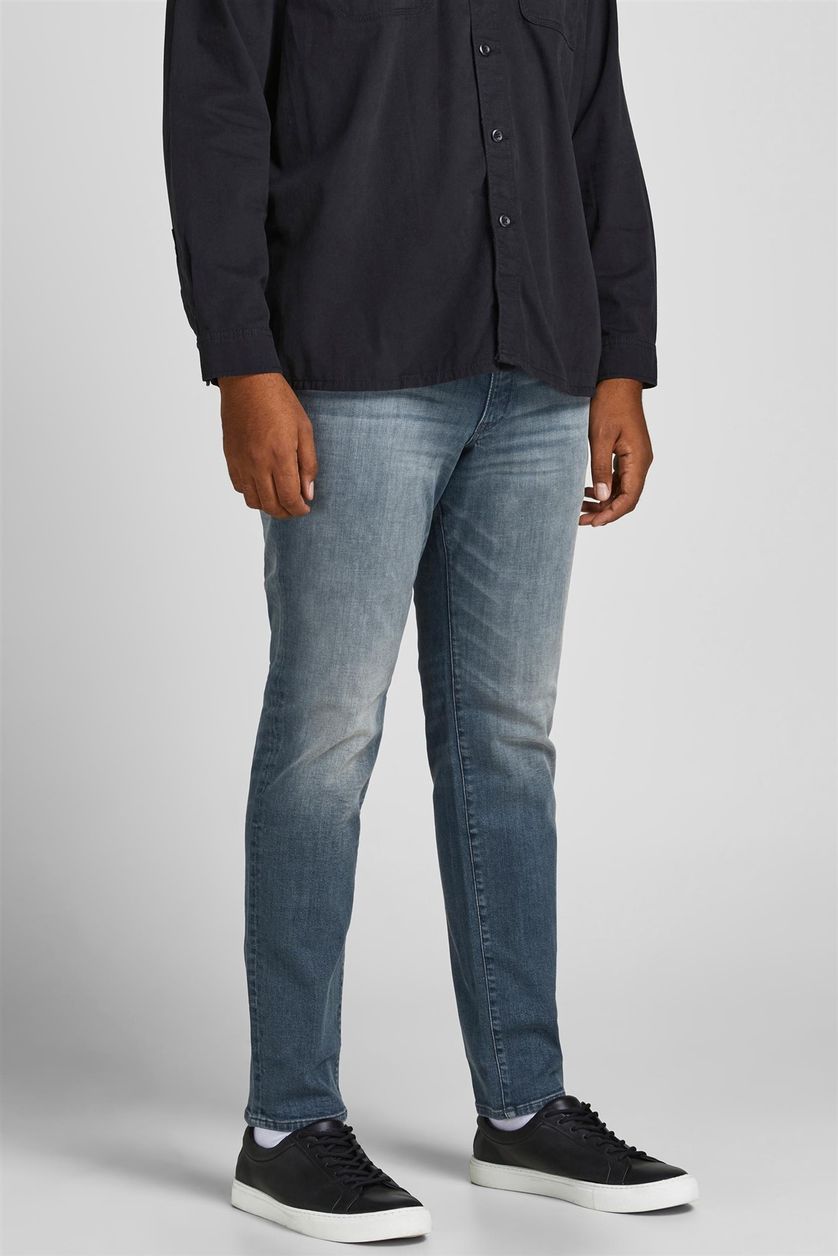Jack & Jones jeans Plus Size blauw effen katoen 