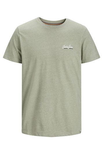 Jack & Jones Plus Size t-shirt groen gemeleerd met logo