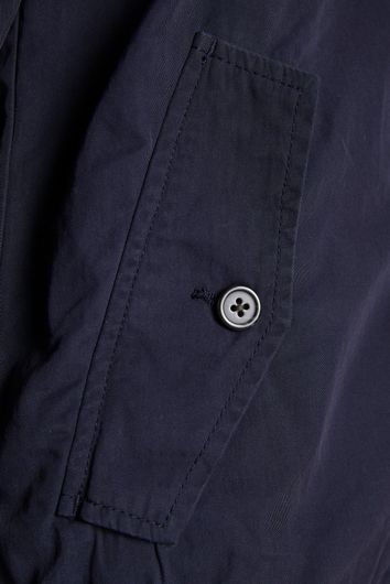 Jack & Jones Plus Size zomerjas donkerblauw effen rits normale fit katoen