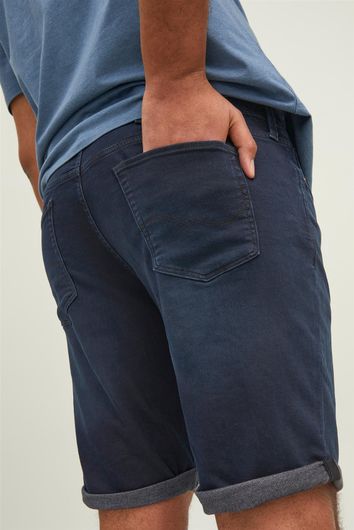 Jack & Jones korte broek Plus Size donkerblauw effen katoen