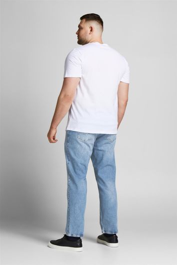 Plus Size jeans Jack & Jones lichtblauw effen katoen 