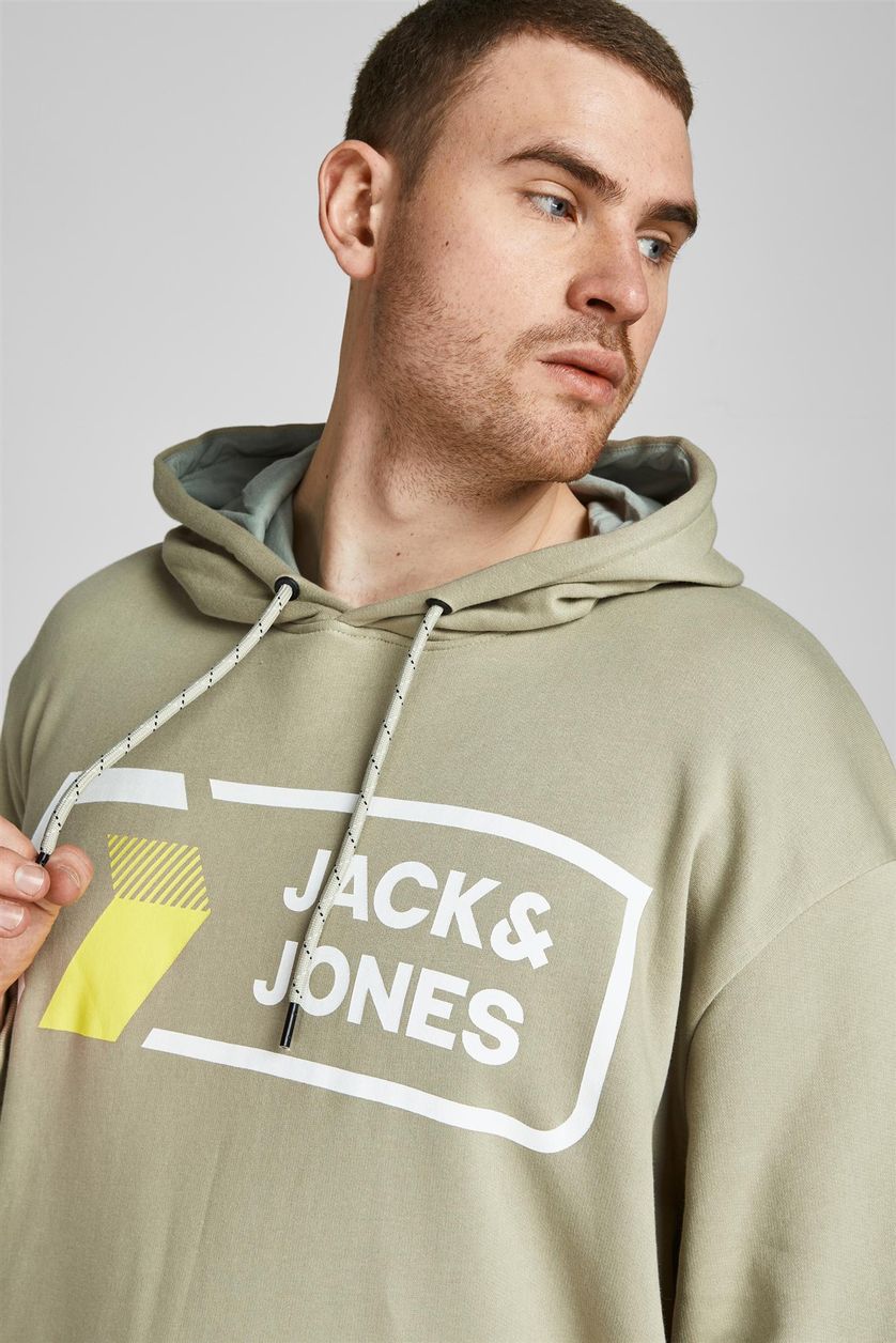 Jack & Jones Plus Size trui met capuchon lichtgroen