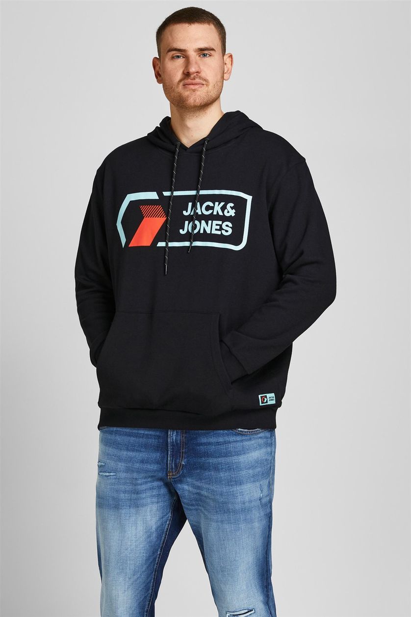 Jack & Jones Plus Size trui zwart met capuchon