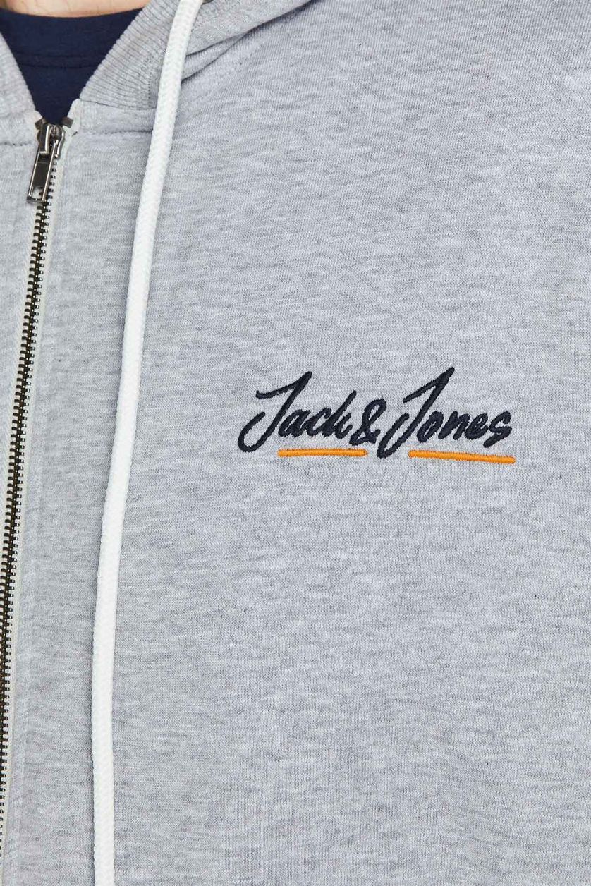 Jack & Jones vest Plus Size grijs met capuchon