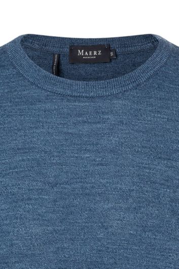Pullover blauw Maerz ronde hals
