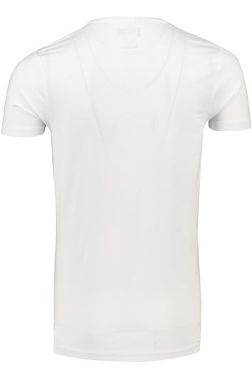 T-shirt Slater effen wit ronde hals