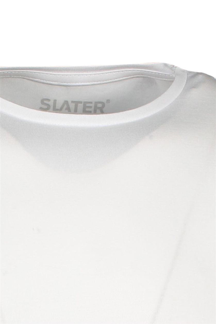 Slater t-shirt uni katoen wit 