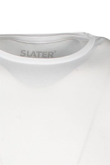 T-shirt Slater effen wit ronde hals