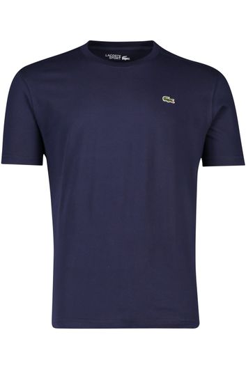 T-shirt Lacoste navy effen