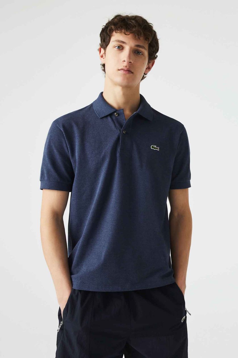 Lacoste poloshirt blauw Classic Fit 2 knoops