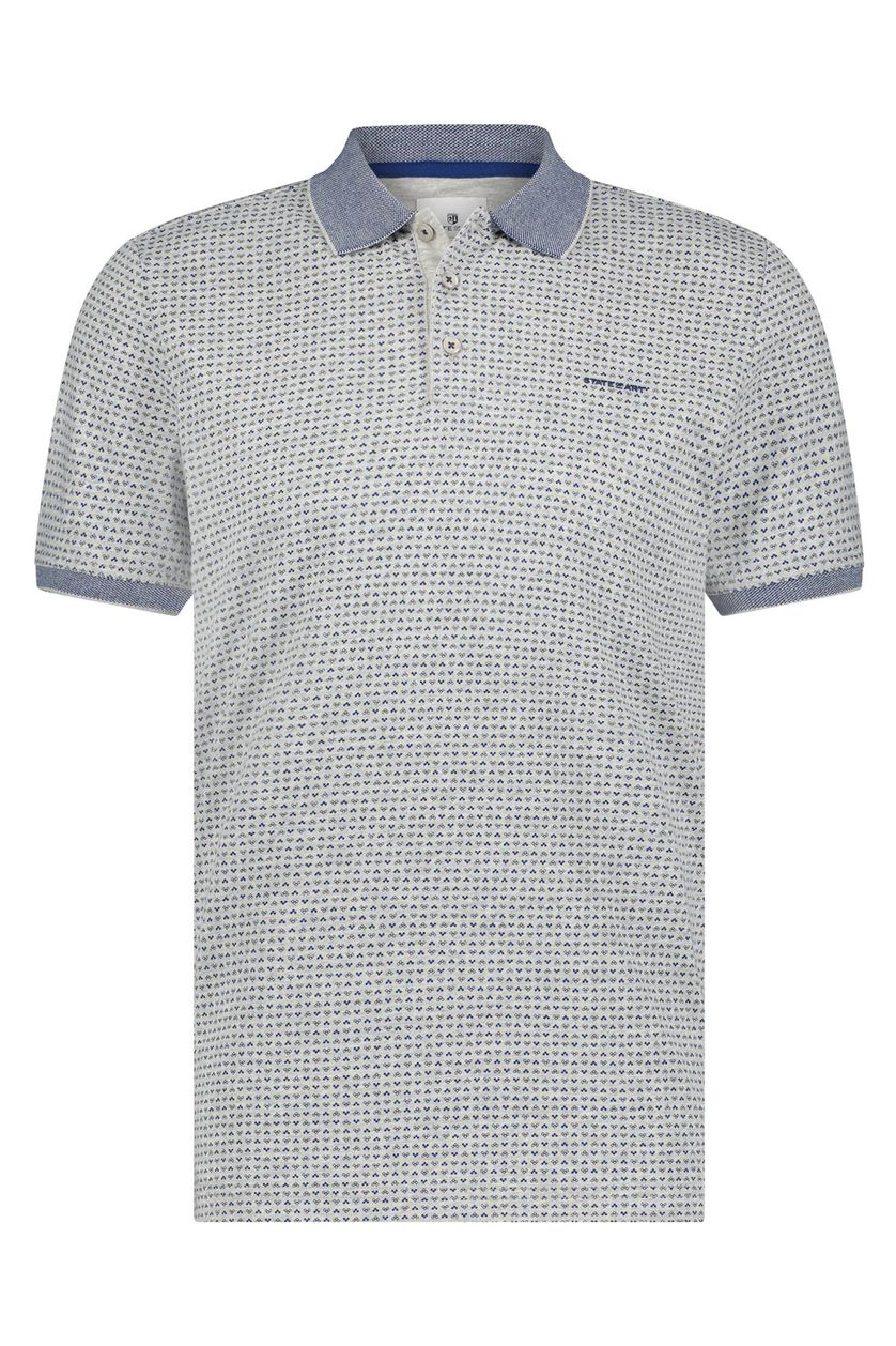 Polo State of Art blauw geprint