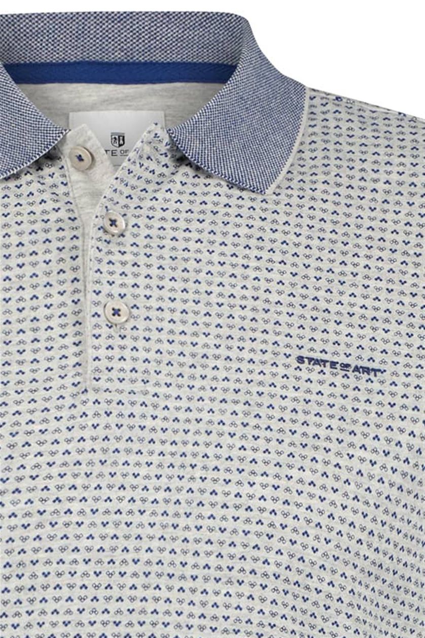 Polo State of Art blauw geprint