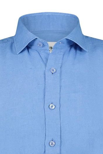 State of Art korte mouwen overhemd regular fit blauw