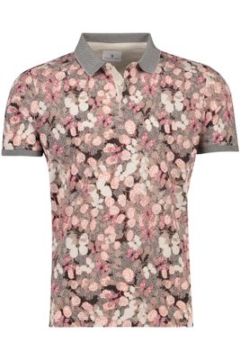 State of Art State of Art polo  wijde fit roze geprint katoen