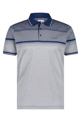 State of Art State of Art polo blauw donkerblauw wit gestreept Regular fit