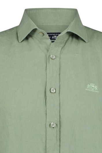 State of Art overhemd Regular fit korte mouw groen