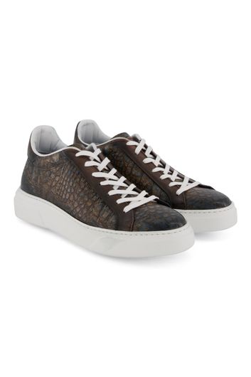 Sneakers Giorgio bruin kroko