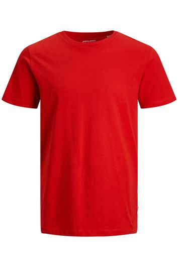 Jack & Jones t-shirt rood effen