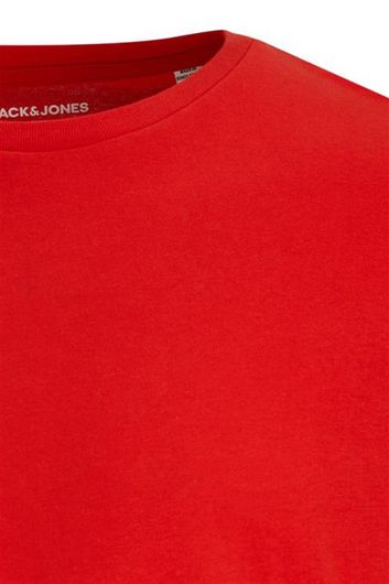 Jack & Jones t-shirt rood effen