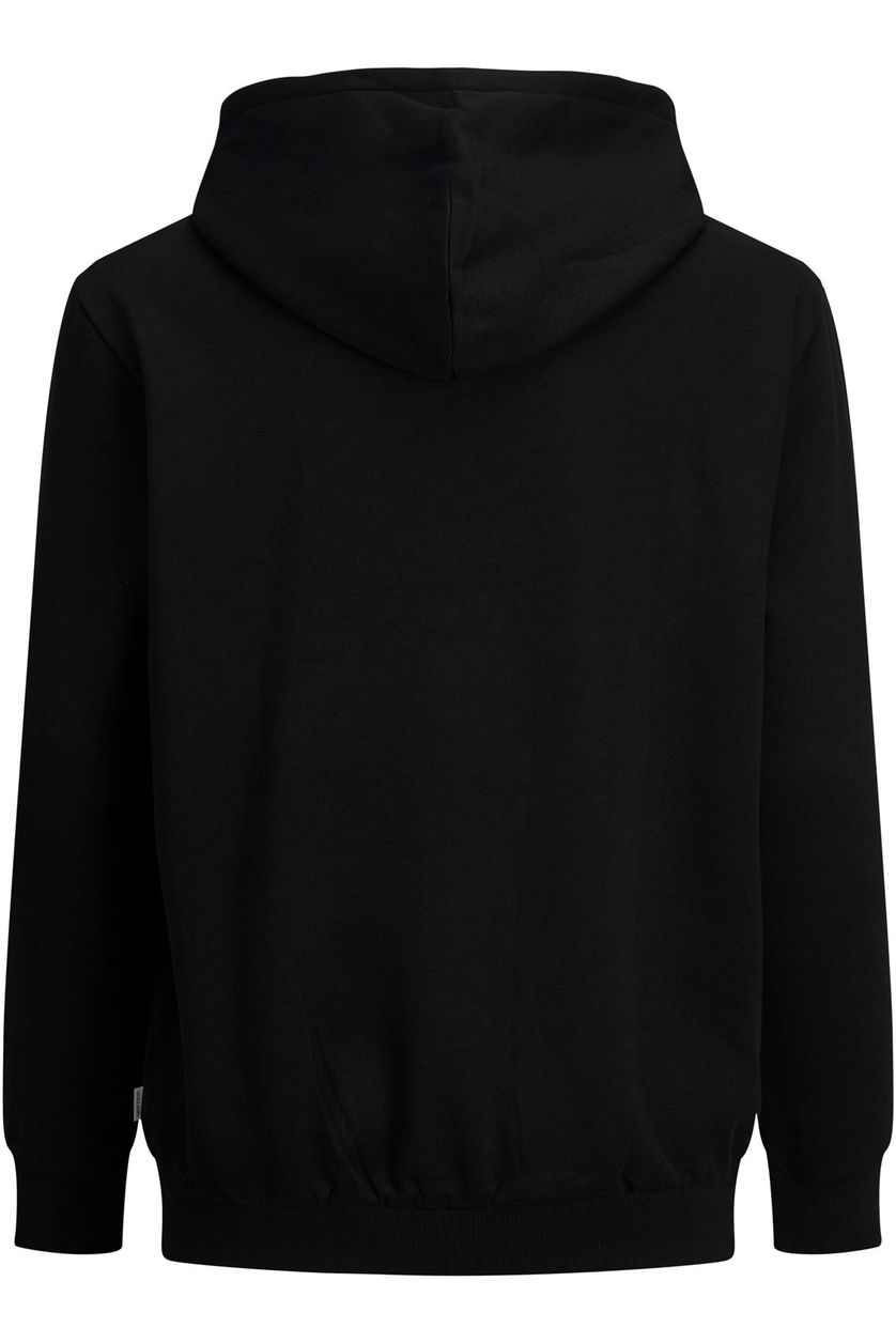 Jack & Jones hoodie zwart met print katoen Plus Size
