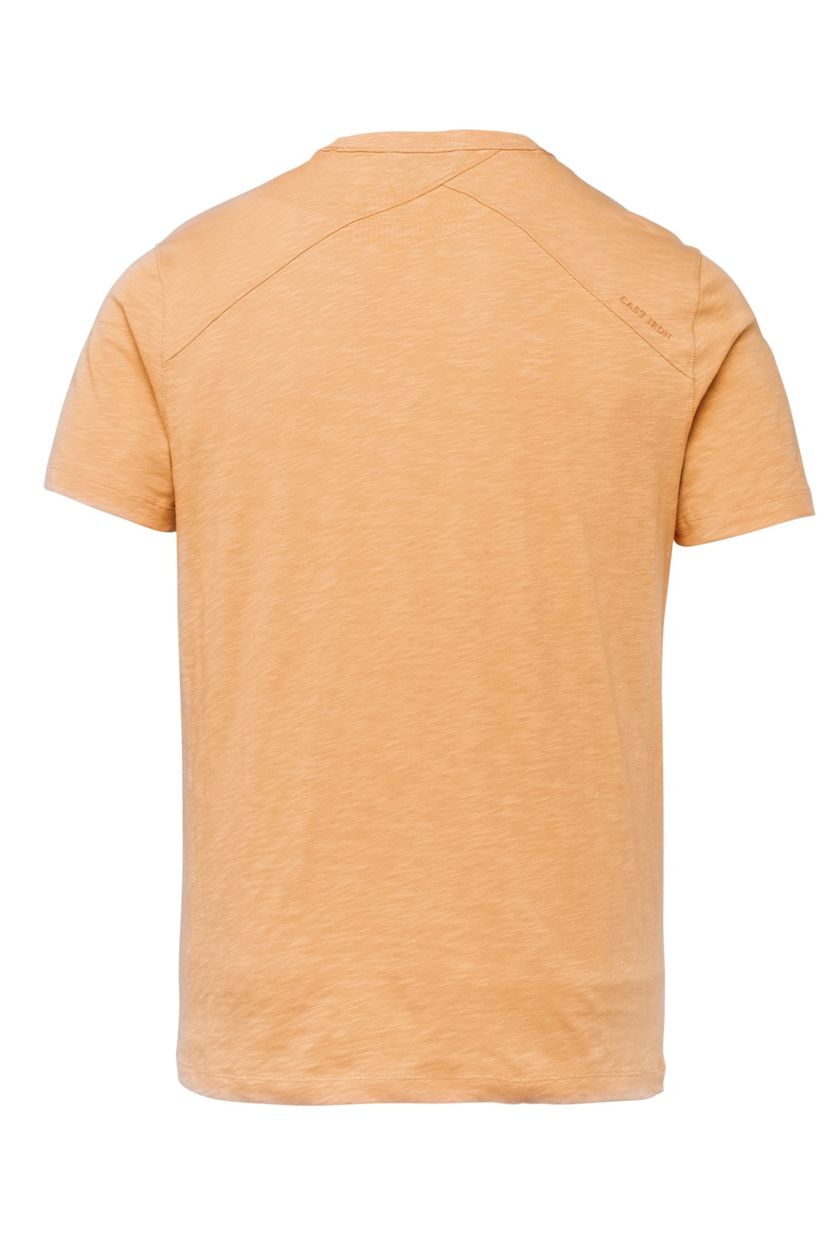 Cast Iron t-shirt ronde hals oranje gemeleerd