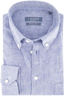 Ledub Ledub Modern Fit overhemd mouwlengte 7 lichtblauw