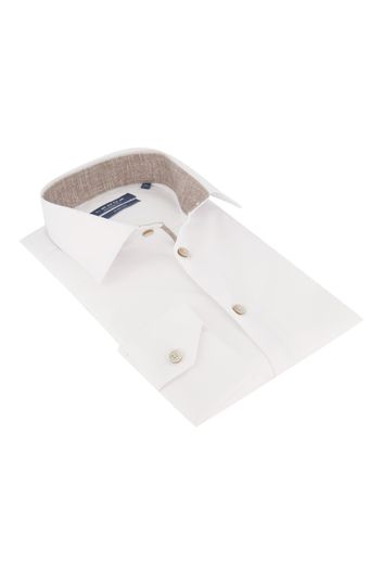 Overhemd mouwlengte 7 Ledub wit stretch