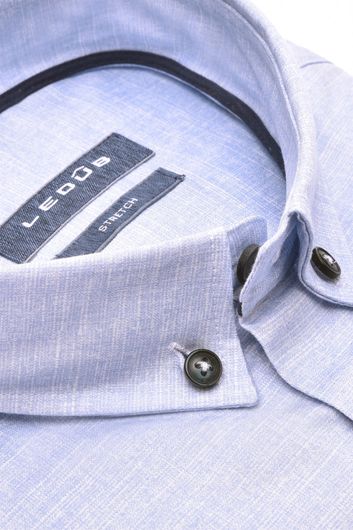 Ledub korte mouw overhemd  button-down boord