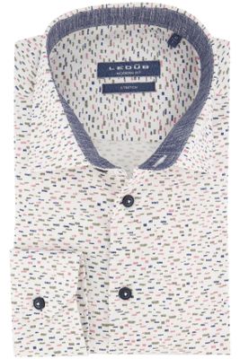 Ledub Ledub overhemd Modern Fit overhemd wit print