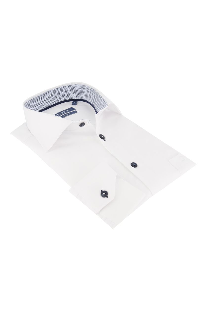 Overhemd effen wit modern fit Ledub