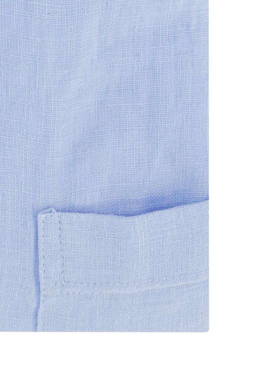 John Miller business overhemd  lichtblauw effen linnen slim fit