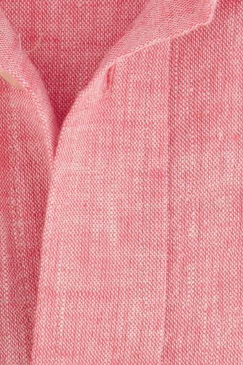 John Miller business overhemd John Miller Tailored Fit normale fit roze effen linnen