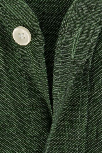 John Miller business overhemd John Miller Tailored Fit normale fit groen effen linnen